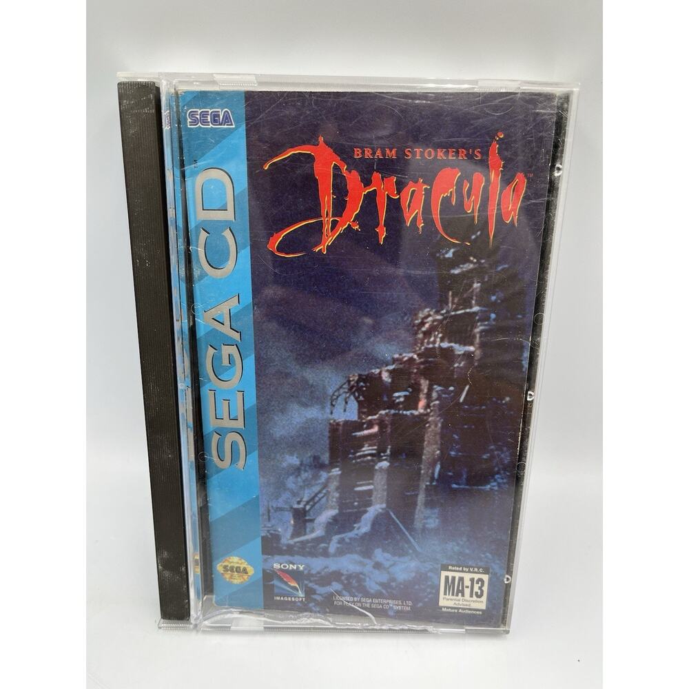 Bram Stoker's Dracula (Sega CD 1993) Complete CIB W/ Manual Good Disc